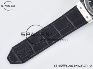 Classic Fusion 42mm SS JJF 1:1 Best Edition Gray Dial on Black Gummy Leather Strap - Image 20