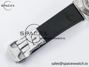 Classic Fusion 42mm SS JJF 1:1 Best Edition Gray Dial on Black Gummy Leather Strap - Image 22