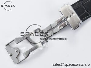 Classic Fusion 42mm SS JJF 1:1 Best Edition Gray Dial on Black Gummy Leather Strap - Image 24