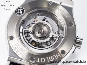 Classic Fusion 42mm SS JJF 1:1 Best Edition Gray Dial on Black Gummy Leather Strap - Image 17