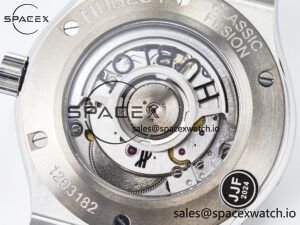 Classic Fusion 42mm SS JJF 1:1 Best Edition Gray Dial on Black Gummy Leather Strap - Image 18