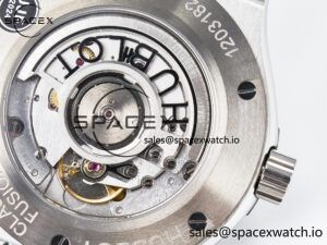 Classic Fusion 42mm SS JJF 1:1 Best Edition Gray Dial on Black Gummy Leather Strap - Image 19
