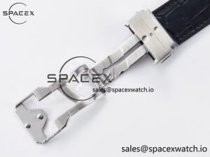Classic Fusion 42mm SS JJF 1:1 Best Edition White Dial on Black Gummy Leather Strap - Image 24
