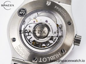 Classic Fusion 42mm SS JJF 1:1 Best Edition White Dial on Black Gummy Leather Strap - Image 17