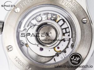 Classic Fusion 42mm SS JJF 1:1 Best Edition White Dial on Black Gummy Leather Strap - Image 18