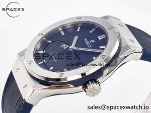 Classic Fusion 42mm SS JJF 1:1 Best Edition Blue Dial on Blue Gummy Leather Strap - Image 5