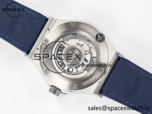 Classic Fusion 42mm SS JJF 1:1 Best Edition Blue Dial on Blue Gummy Leather Strap - Image 16