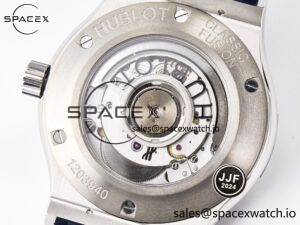 Classic Fusion 42mm SS JJF 1:1 Best Edition Blue Dial on Blue Gummy Leather Strap - Image 18