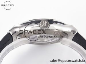 Classic Fusion 42mm SS JJF 1:1 Best Edition Black Dial on Black Gummy Leather Strap - Image 14