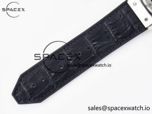 Classic Fusion 42mm SS JJF 1:1 Best Edition Black Dial on Black Gummy Leather Strap - Image 20
