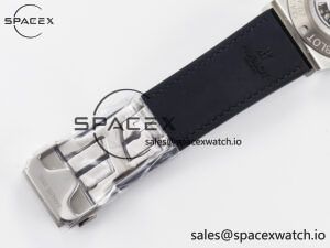 Classic Fusion 42mm SS JJF 1:1 Best Edition Black Dial on Black Gummy Leather Strap - Image 22