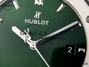 Classic Fusion 42mm SS JJF 1:1 Best Edition Green Dial on Green Gummy Leather Strap - Image 9