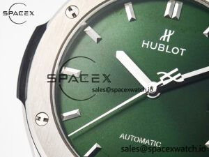 Classic Fusion 42mm SS JJF 1:1 Best Edition Green Dial on Green Gummy Leather Strap - Image 11