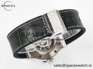 Classic Fusion 42mm SS JJF 1:1 Best Edition Green Dial on Green Gummy Leather Strap - Image 15