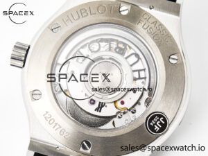 Classic Fusion 42mm SS JJF 1:1 Best Edition Green Dial on Green Gummy Leather Strap - Image 18