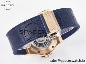 Classic Fusion 42mm RG JJF 1:1 Best Edition Blue Dial on Blue Gummy Leather Strap - Image 15
