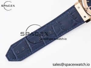 Classic Fusion 42mm RG JJF 1:1 Best Edition Blue Dial on Blue Gummy Leather Strap - Image 20