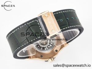 Classic Fusion 42mm RG JJF 1:1 Best Edition Green Dial on Green Gummy Leather Strap - Image 15
