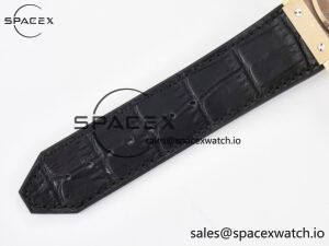 Classic Fusion 42mm RG JJF 1:1 Best Edition White Dial on Black Gummy Leather Strap - Image 20