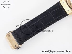 Classic Fusion 42mm RG JJF 1:1 Best Edition White Dial on Black Gummy Leather Strap - Image 21