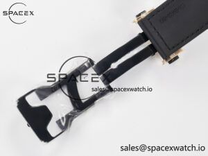 Classic Fusion 42mm RG JJF 1:1 Best Edition White Dial on Black Gummy Leather Strap - Image 24
