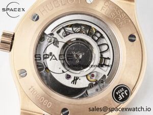 Classic Fusion 42mm RG JJF 1:1 Best Edition White Dial on Black Gummy Leather Strap - Image 18