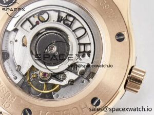 Classic Fusion 42mm RG JJF 1:1 Best Edition White Dial on Black Gummy Leather Strap - Image 19