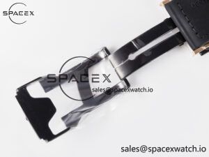 Classic Fusion 42mm RG JJF 1:1 Best Edition Gray Dial on Black Gummy Leather Strap - Image 24