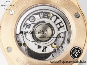 Classic Fusion 42mm RG JJF 1:1 Best Edition Gray Dial on Black Gummy Leather Strap - Image 18