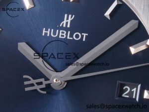 Classic Fusion 42mm SS JJF 1:1 Best Edition Blue Dial on Blue Gummy Leather Strap - Image 9
