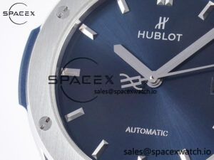 Classic Fusion 42mm SS JJF 1:1 Best Edition Blue Dial on Blue Gummy Leather Strap - Image 11