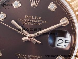 DateJust 41 126331 ARF 1:1 Best Edition 904L Steel Brown Diamonds Dial on SS/RG Jubilee Bracelet SH3235(Gain Weight) - Image 9