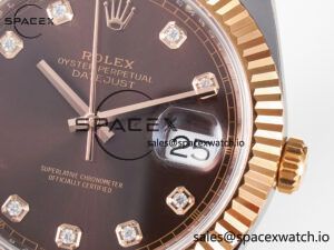 DateJust 41 126331 ARF 1:1 Best Edition 904L Steel Brown Diamonds Dial on SS/RG Jubilee Bracelet SH3235(Gain Weight) - Image 10