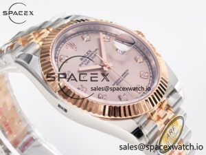 DateJust 41 126331 ARF 1:1 Best Edition 904L Steel RG Diamonds Dial on SS/RG Jubilee Bracelet SH3235（Gain Weight） - Image 6