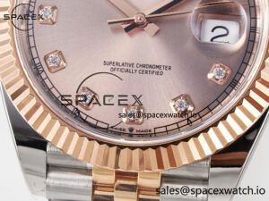 DateJust 41 126331 ARF 1:1 Best Edition 904L Steel RG Diamonds Dial on SS/RG Jubilee Bracelet SH3235（Gain Weight） - Image 12