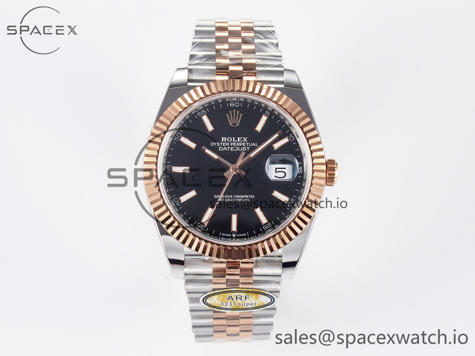 IMG_9577 拷贝 DateJust 41 126331 ARF 1:1 Best Edition 904L Steel Black Dial on SS/RG Jubilee Bracelet SH3235(Gain Weight) - Image 1