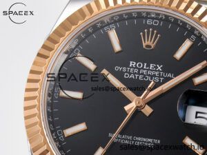DateJust 41 126331 ARF 1:1 Best Edition 904L Steel Black Dial on SS/RG Jubilee Bracelet SH3235(Gain Weight) - Image 11
