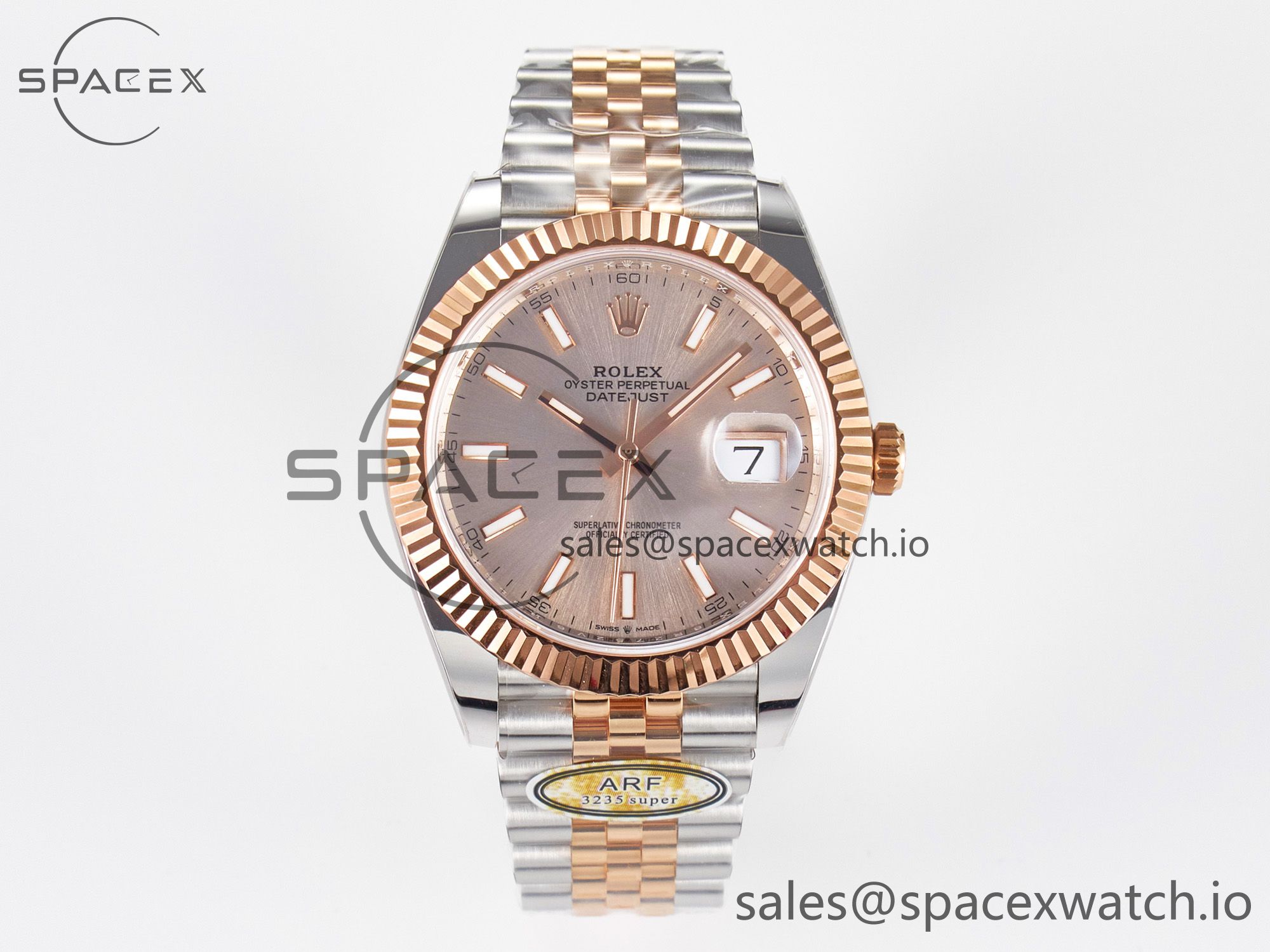 IMG_9603 拷贝 DateJust 41 126331 ARF 1:1 Best Edition 904L Steel RG Dial on SS/RG Jubilee Bracelet SH3235(Gain Weight) - Image 1