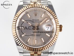 DateJust 41 126331 ARF 1:1 Best Edition 904L Steel RG Dial on SS/RG Jubilee Bracelet SH3235(Gain Weight) - Image 2