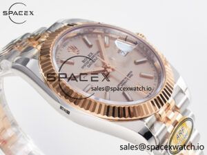DateJust 41 126331 ARF 1:1 Best Edition 904L Steel RG Dial on SS/RG Jubilee Bracelet SH3235(Gain Weight) - Image 6