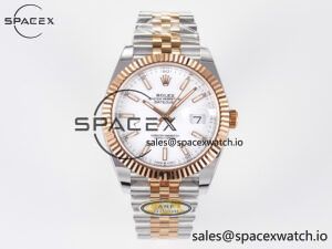 DateJust 41 126331 ARF 1:1 Best Edition 904L Steel White Dial on SS/RG Jubilee Bracelet SH3235(Gain Weight)