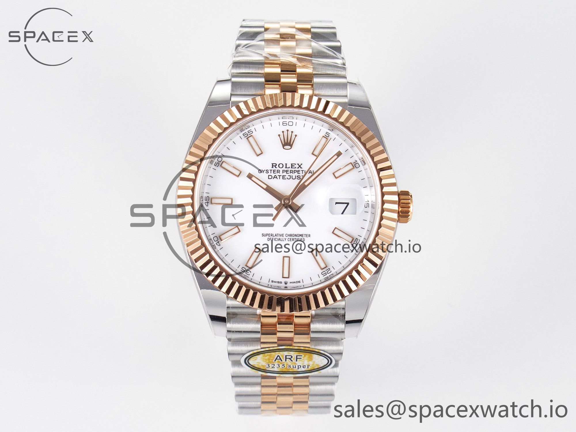 IMG_9617 拷贝 DateJust 41 126331 ARF 1:1 Best Edition 904L Steel White Dial on SS/RG Jubilee Bracelet SH3235(Gain Weight) - Image 1