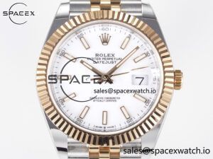 DateJust 41 126331 ARF 1:1 Best Edition 904L Steel White Dial on SS/RG Jubilee Bracelet SH3235(Gain Weight) - Image 2