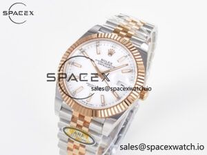 DateJust 41 126331 ARF 1:1 Best Edition 904L Steel White Dial on SS/RG Jubilee Bracelet SH3235(Gain Weight) - Image 4