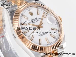 DateJust 41 126331 ARF 1:1 Best Edition 904L Steel White Dial on SS/RG Jubilee Bracelet SH3235(Gain Weight) - Image 3