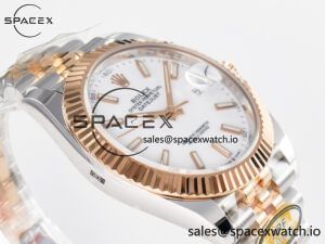 DateJust 41 126331 ARF 1:1 Best Edition 904L Steel White Dial on SS/RG Jubilee Bracelet SH3235(Gain Weight) - Image 6