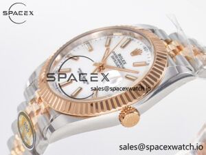 DateJust 41 126331 ARF 1:1 Best Edition 904L Steel White Dial on SS/RG Jubilee Bracelet SH3235(Gain Weight) - Image 5