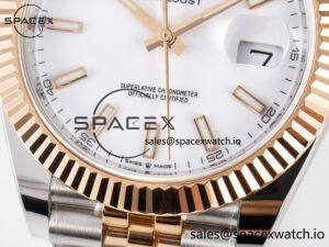 DateJust 41 126331 ARF 1:1 Best Edition 904L Steel White Dial on SS/RG Jubilee Bracelet SH3235(Gain Weight) - Image 12