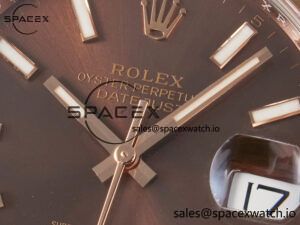 DateJust 41 126331 ARF 1:1 Best Edition 904L Steel Brown Dial on SS/RG Jubilee Bracelet SH3235(Gain Weight) - Image 9