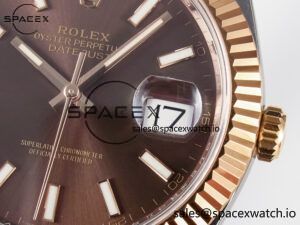 DateJust 41 126331 ARF 1:1 Best Edition 904L Steel Brown Dial on SS/RG Jubilee Bracelet SH3235(Gain Weight) - Image 10